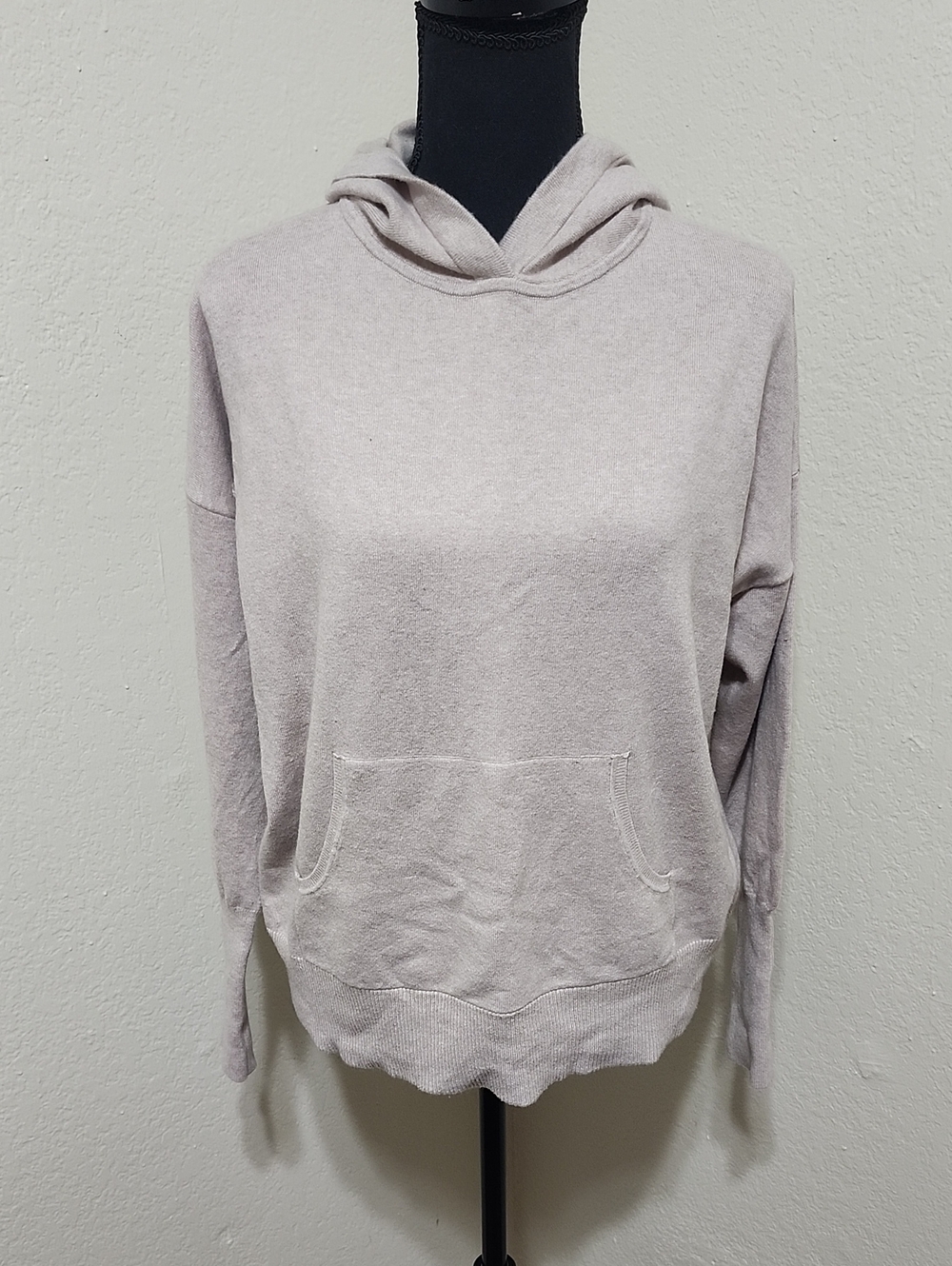 Nuuds Luxe Knit Hoodie Heather Grey Sz XS EUC Loungewear